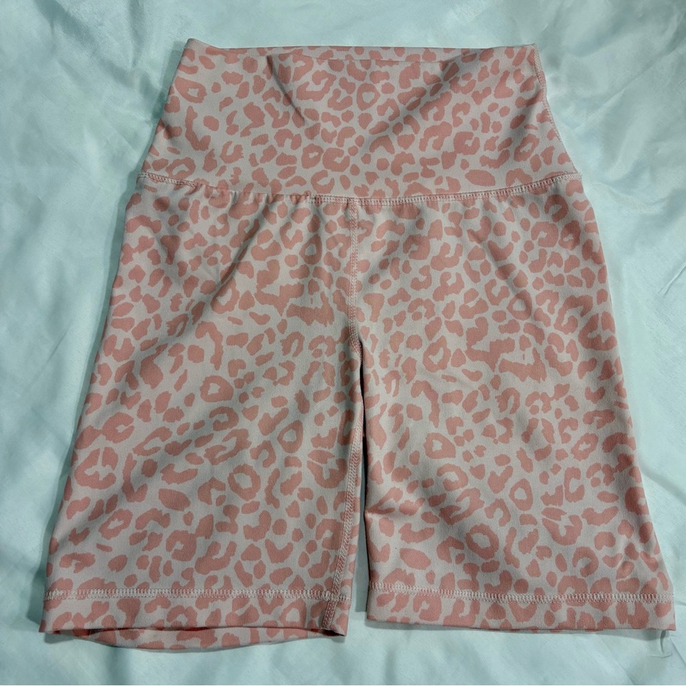 Yogalicious Pink Leopard Print Bike Shorts